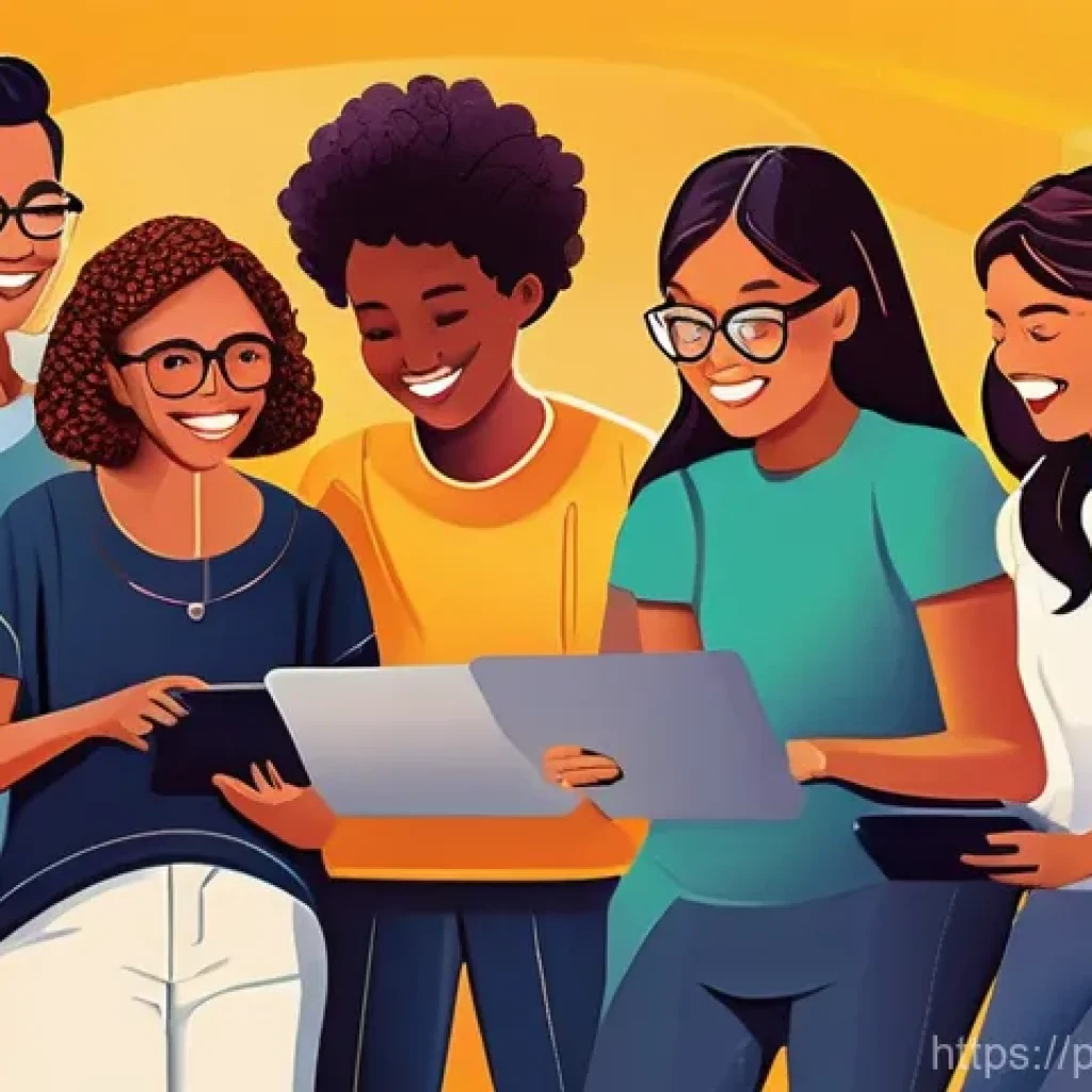 웹 기술을 활용한 커뮤니티 플랫폼 개발 - **Prompt 1: Vibrant Online Community Hub**
    "An illustration depicting a diverse group of individ...