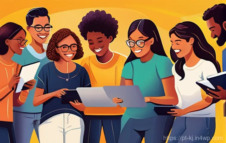 웹 기술을 활용한 커뮤니티 플랫폼 개발 - **Prompt 1: Vibrant Online Community Hub**
    "An illustration depicting a diverse group of individ...