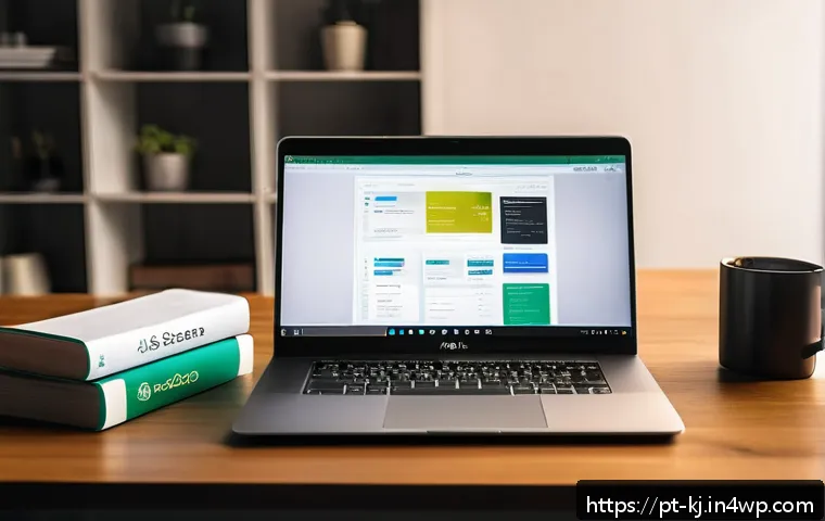 AJAX를 통한 비동기 웹 애플리케이션 구축 - A modern web developer workspace showing a laptop screen with a dynamic single-page application inte...